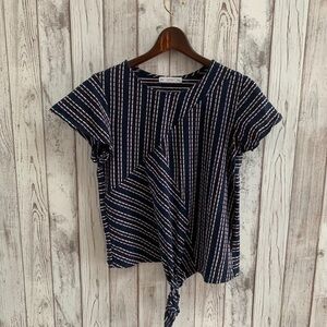 ACOS&A striped front knot top size small